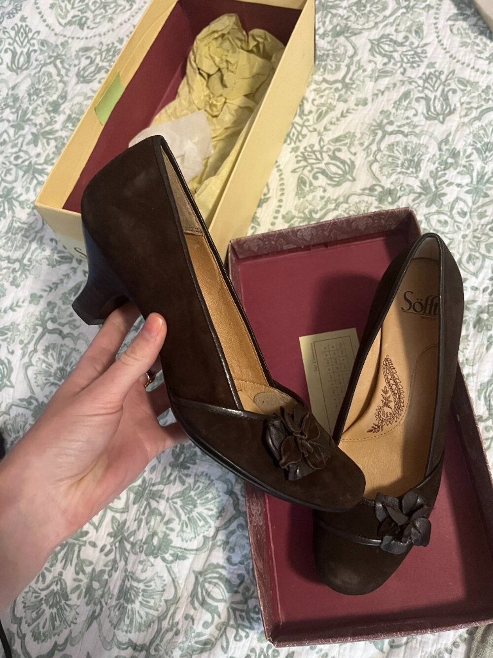 Sofft Kensington Flower Pump Dark brown (8.5)